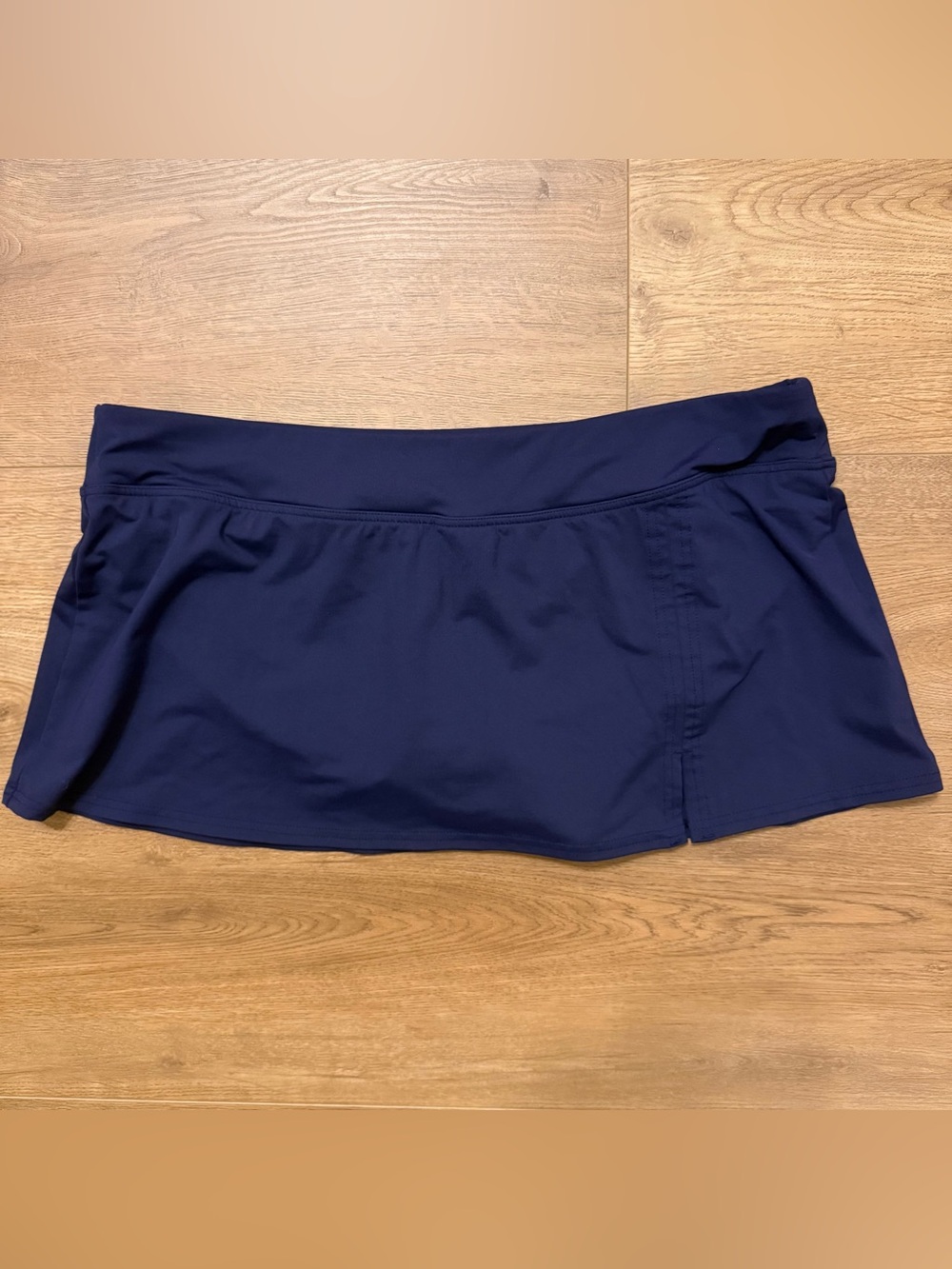 Lands' End Women's Navy Blue Swim Skirt With Built-In-Bikini Bottom, Size 10